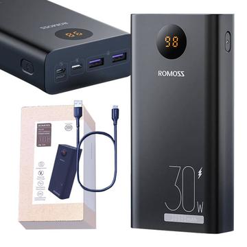 Romoss PEA30 Power Bank 30000mAh - USB-C, ports USB - Noir