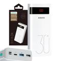 Romoss Sense 8P+ Power Bank 30000mAh avec écran LED - 2xUSB-A, USB-C - Blanc