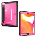 Coque Hybride iPad 10.2 2019/2020/2021 avec Béquille - Série Rugged - Rose Vif