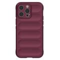 Coque iPhone 14 Pro Max en TPU Rugged Série - Vin Rouge