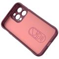 Coque iPhone 14 Pro Max en TPU Rugged Série - Vin Rouge