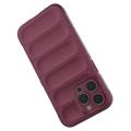 Coque iPhone 14 Pro Max en TPU Rugged Série - Vin Rouge