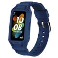Coque en TPU avec Bracelet Rugged - Honor Band 6, Huawei Band 6, Band 7 - Bleue