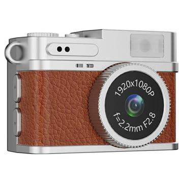 Mini appareil photo rétro S150 avec collier - Marron