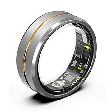 SR2 Elegant Smart Ring avec boîtier de chargement - 19mm - Or / Argent