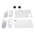 SW369 6-in-1 Clear Case Kit for Nintendo Switch , Anti-Scratch Shell Cover with Screen Protector and Grip Caps