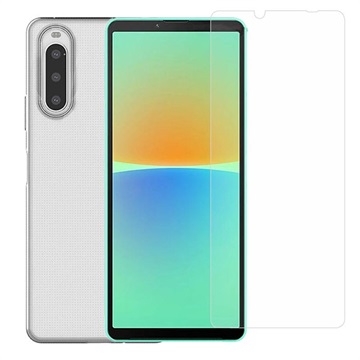 Coque Sony Xperia 10 IV en TPU avec Protecteur d’Écran Saii 2-en-1