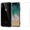 Coque iPhone X/XS en TPU avec Protecteur d’Écran Saii 2-en-1