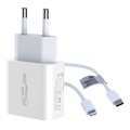 Chargeur et Câble Lightning Saii 20W PD - Prise EU - Blanc