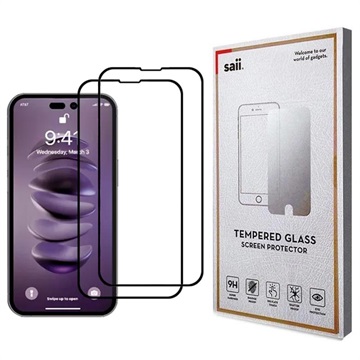 Protecteur d’Écran iPhone 14 Max Saii 3D Premium - 2 Pièces