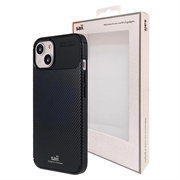 Coque iPhone 13 Mini en TPU Saii Fibre de Carbone - Noire