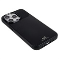 Coque iPhone 13 Pro Max en TPU Saii Fibre de Carbone - Noire