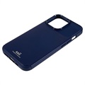 Coque iPhone 13 Pro Max en TPU Saii Fibre de Carbone - Bleu