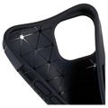 Coque iPhone 13 en TPU Saii Fibre de Carbone - Noire