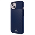 Coque iPhone 13 en TPU Saii Fibre de Carbone - Bleu