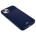 Coque iPhone 13 en TPU Saii Fibre de Carbone - Bleu