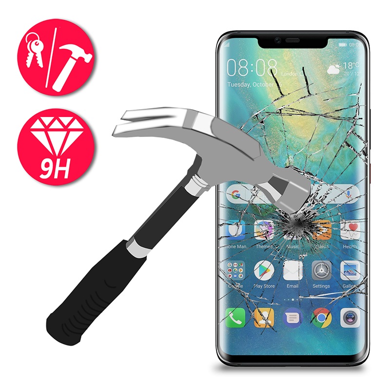 Protection ecran Huawei Mate 20 Pro en Verre Tremp/é /écran Protecteur vitre Hanbee Verre Tremp/é Huawei Mate 20 Pro 2 Pi/èces Coque Compatible