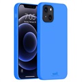 Coque iPhone 13 en Silicone Liquide Saii Premium - Bleue