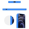 Coque iPhone 13 en Silicone Liquide Saii Premium - Bleue