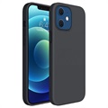 Coque iPhone 12 mini en Silicone Liquide Premium - Noir
