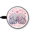 Chargeur Sans Fil Universel Rapide Saii Premium - 15W - Éléphants Amoureux