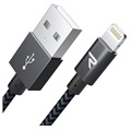 Câble Lightning Saii Rampow Braided pour iPhone, iPad, iPod - 2m - Gris