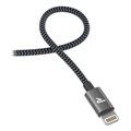 Câble Lightning Saii Rampow Braided pour iPhone, iPad, iPod - 2m - Gris