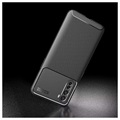 Coque OnePlus Nord en TPU Ultra Fine Saii - Fibre de Carbone - Noir