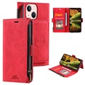 Étui Portefeuille iPhone 13 Saii Fermeture Éclair - Rouge
