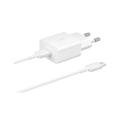 Chargeur rapide de voyage et câble USB-C EP-T1510EWE de Samsung - 15W - En vrac - Blanc