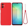 Coque Samsung Galaxy A06 5G en silicone liquide avec dragonne