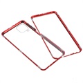 Coque Magnétique Samsung Galaxy A12 avec Verre Trempé - Rouge