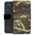 Étui Portefeuille Premium Samsung Galaxy A12 - Camouflage
