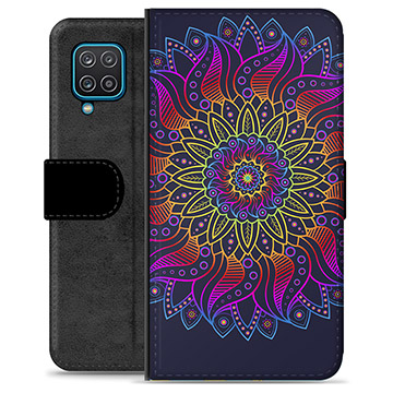 Étui Portefeuille Premium Samsung Galaxy A12 - Mandala Coloré