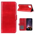 Étui Portefeuille Samsung Galaxy A12 avec Fermeture Magnétique - Rouge