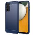 Coque Samsung Galaxy A15 en TPU Brossé - Fibre de Carbone - Bleu