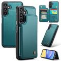 Étui Caseme C22 Samsung Galaxy A15 avec portefeuille de cartes protégé par RFID - Vert