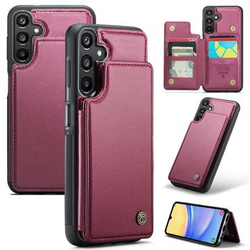 Étui Caseme C22 Samsung Galaxy A15 avec portefeuille de cartes protégé par RFID - Rouge