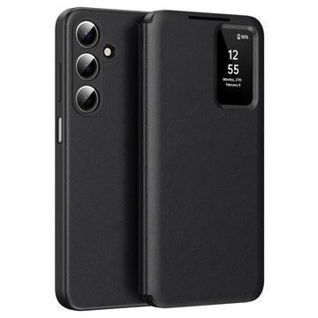 Étui à rabat Samsung Galaxy A17 Smart Clear View avec fente pour carte - Noir