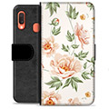 Étui Portefeuille Premium Samsung Galaxy A20e - Motif Floral