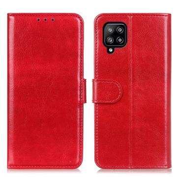 Étui Portefeuille Samsung Galaxy A22 4G avec Fermeture Magnétique - Rouge