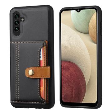 Étui Samsung Galaxy A24 4G avec Portefeuille - Retro Style - Noir