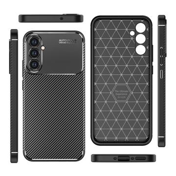 Coque Samsung Galaxy A34 5G en TPU Beetle Fibre de Carbone - Noire