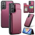 Étui Caseme C22 Samsung Galaxy A34 5G avec portefeuille de cartes protégé par RFID - Rouge