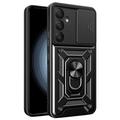 Coque Hybride Samsung Galaxy A35 à Anneau Rotatif avec Protection pour Appareil Photo