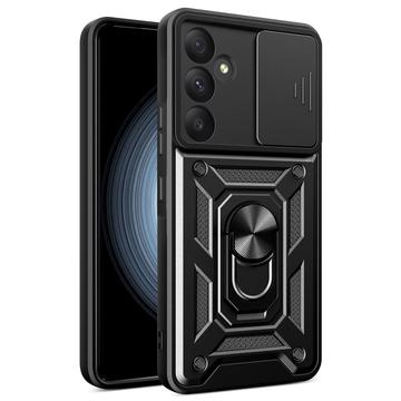 Coque Hybride Samsung Galaxy A35 à Anneau Rotatif avec Protection pour Appareil Photo