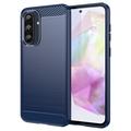Coque Samsung Galaxy A36/A56 en TPU Brossé - Fibre de Carbone