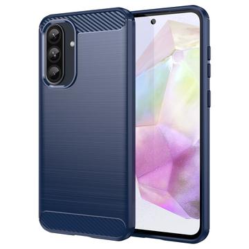 Coque Samsung Galaxy A36/A56 en TPU Brossé - Fibre de Carbone