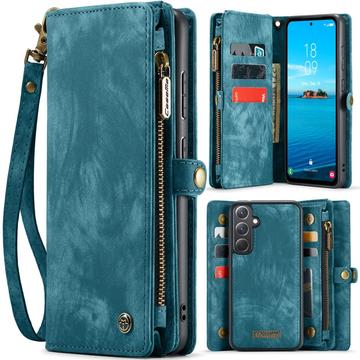 Étui Portefeuille Samsung Galaxy A36 Multifonctionnel 2-en-1 Caseme 008 - Bleu