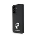 Coque Samsung Galaxy A36 Karl Lagerfeld Saffiano Metal Karl and Choupette - Noire